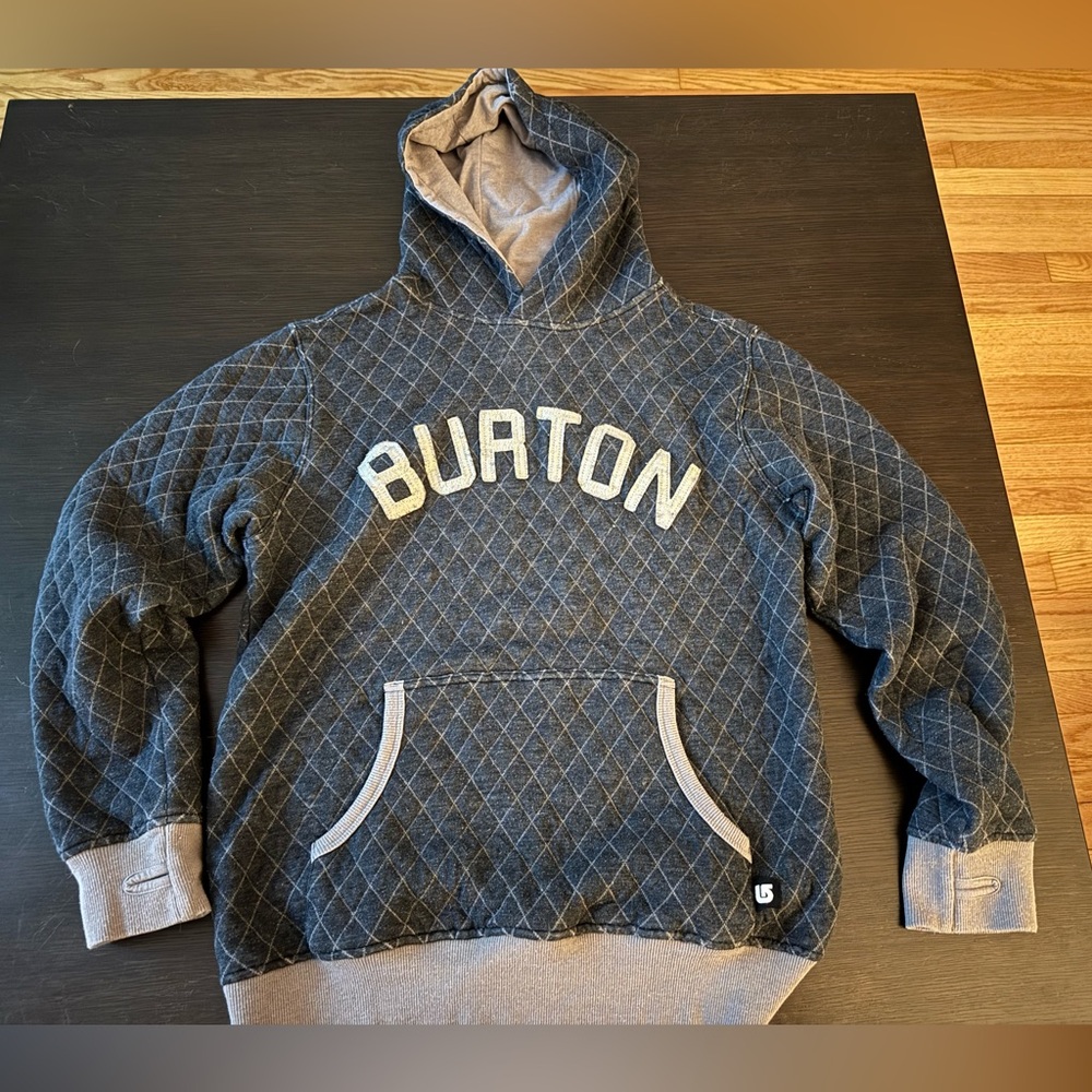 Burton Gray Quilted Hoodie